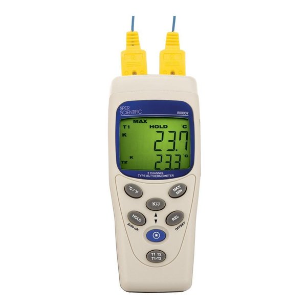 Sper Scientific 2 Channel Thermocouple Thermometer - Type K/J 800007